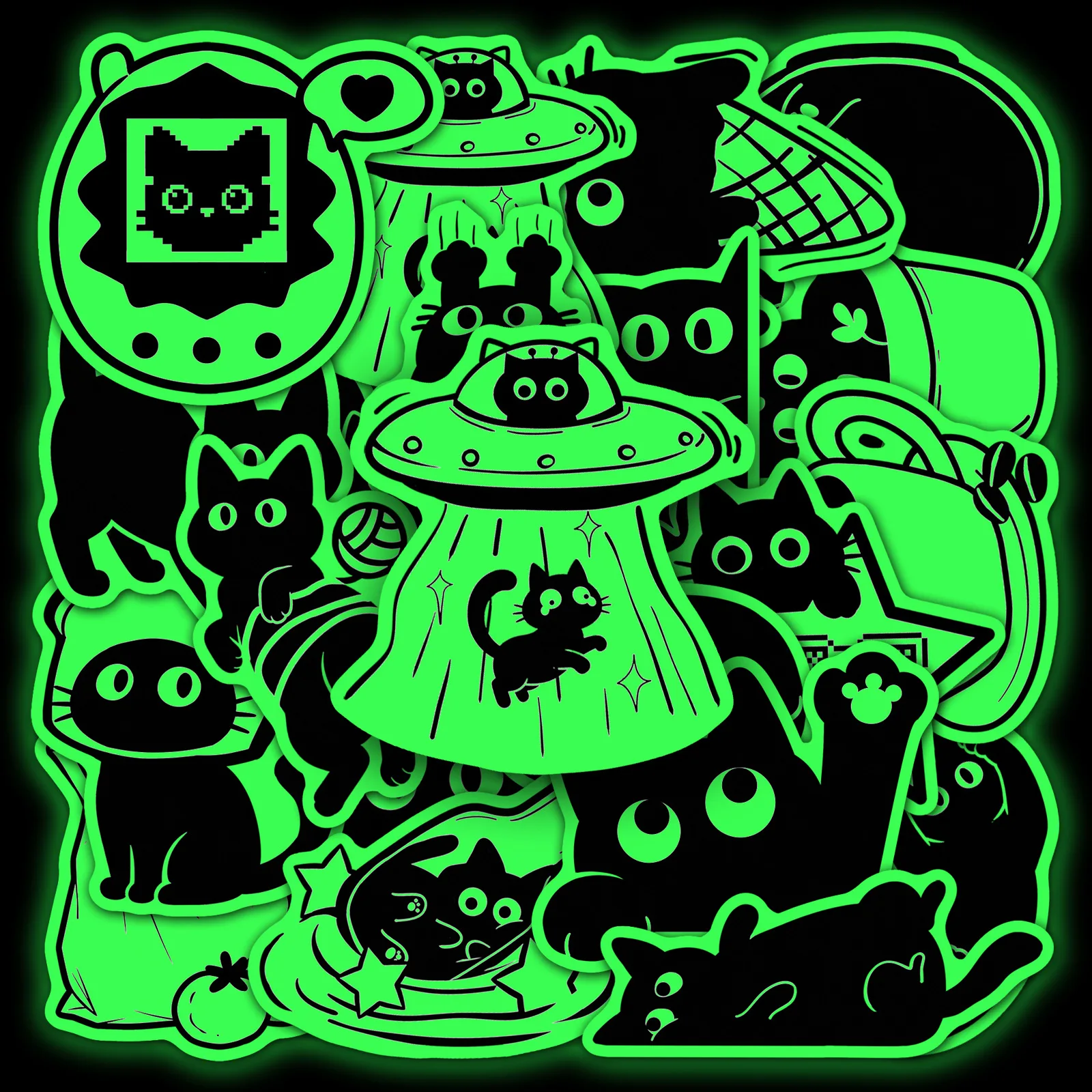 20 Pcs Glow in The Dark Black  - Car Accessories List 评论和价格
