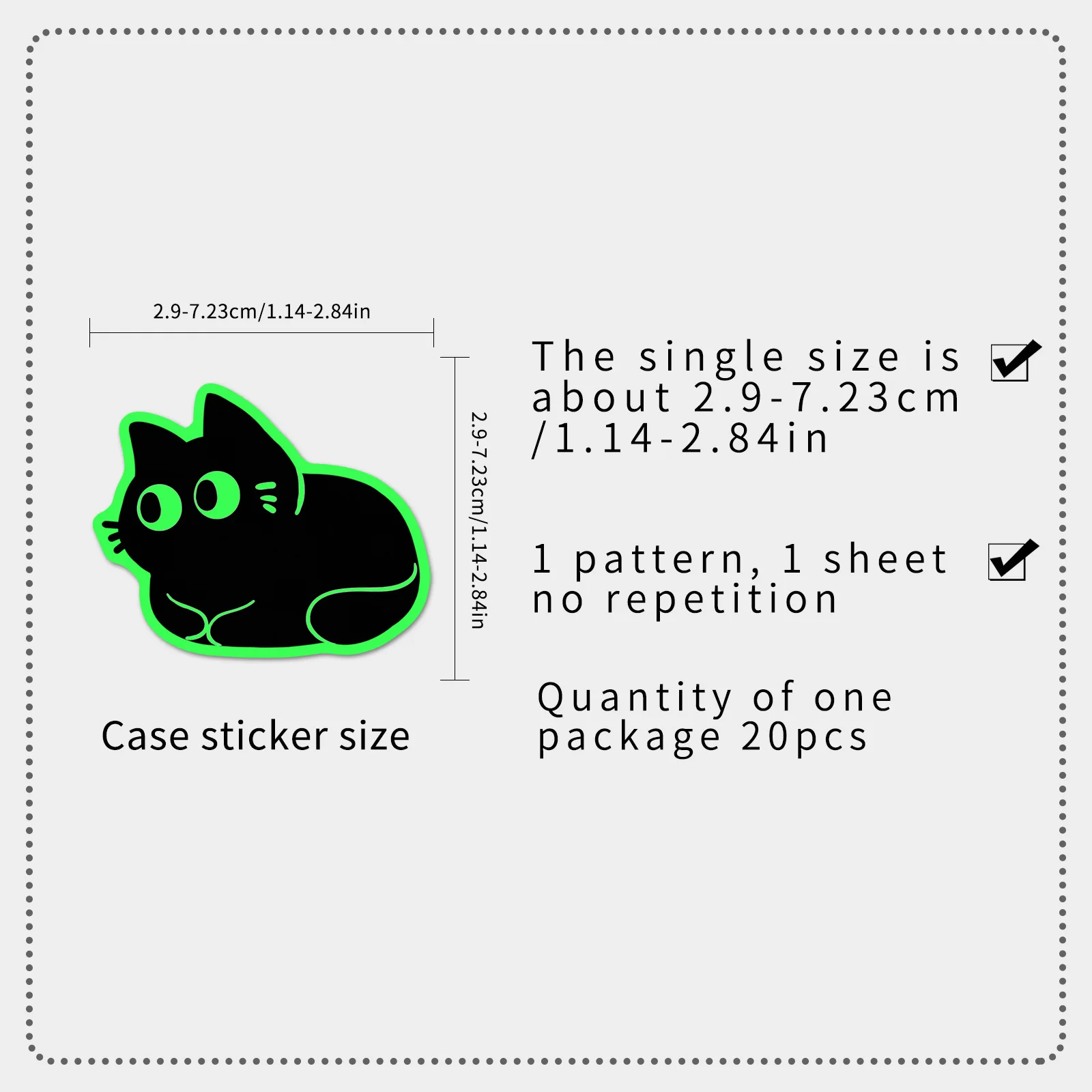 20 Pcs Glow in The Dark Black  - Car Accessories List 评论和价格