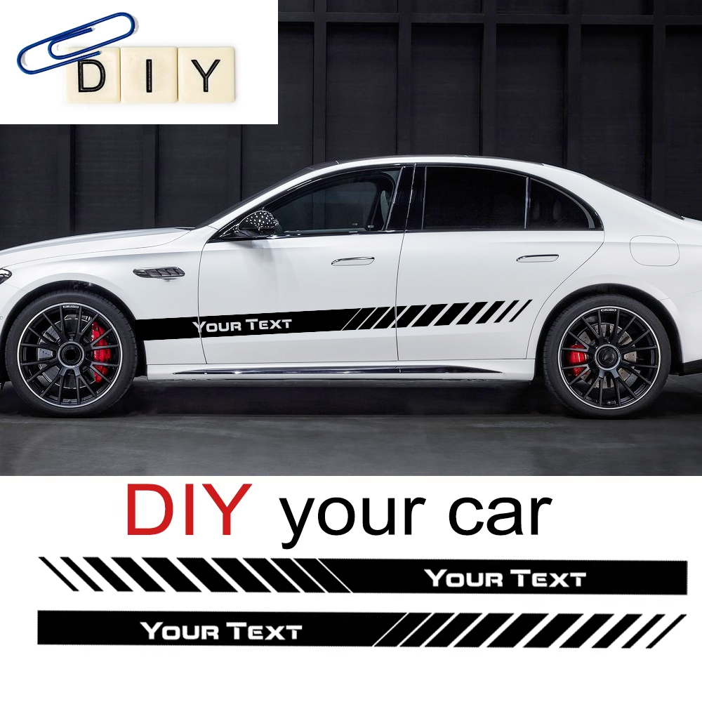 Custom Text Car Side Door Stri - Car Accessories Name 评论和价格
