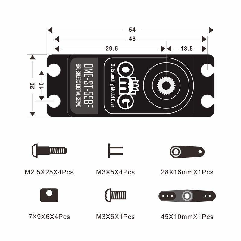 Omg 50kg Servo Motor Omg-St-55 - Car Accessories Omg 评论和价格