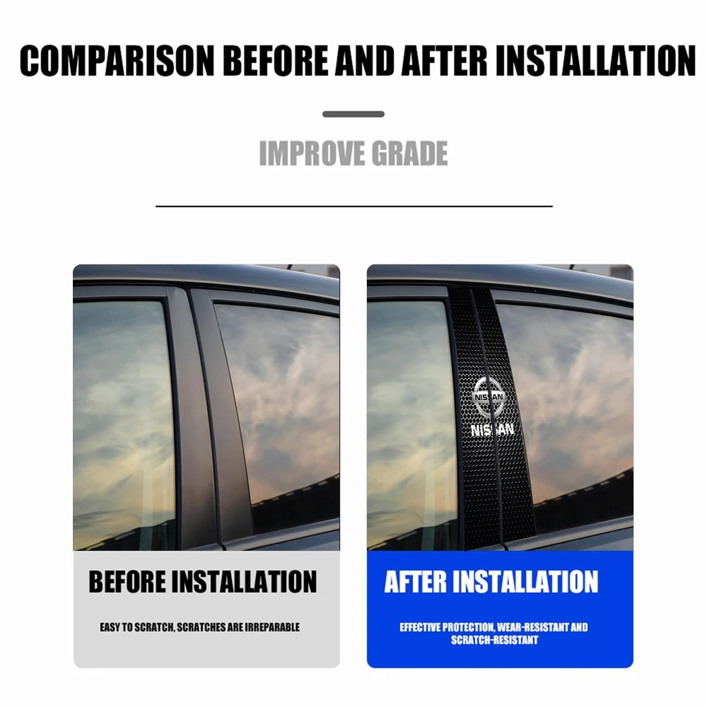 Car Emblem Center Pillar Stick - Car Accessories Nissan Xtrail 评论和价格