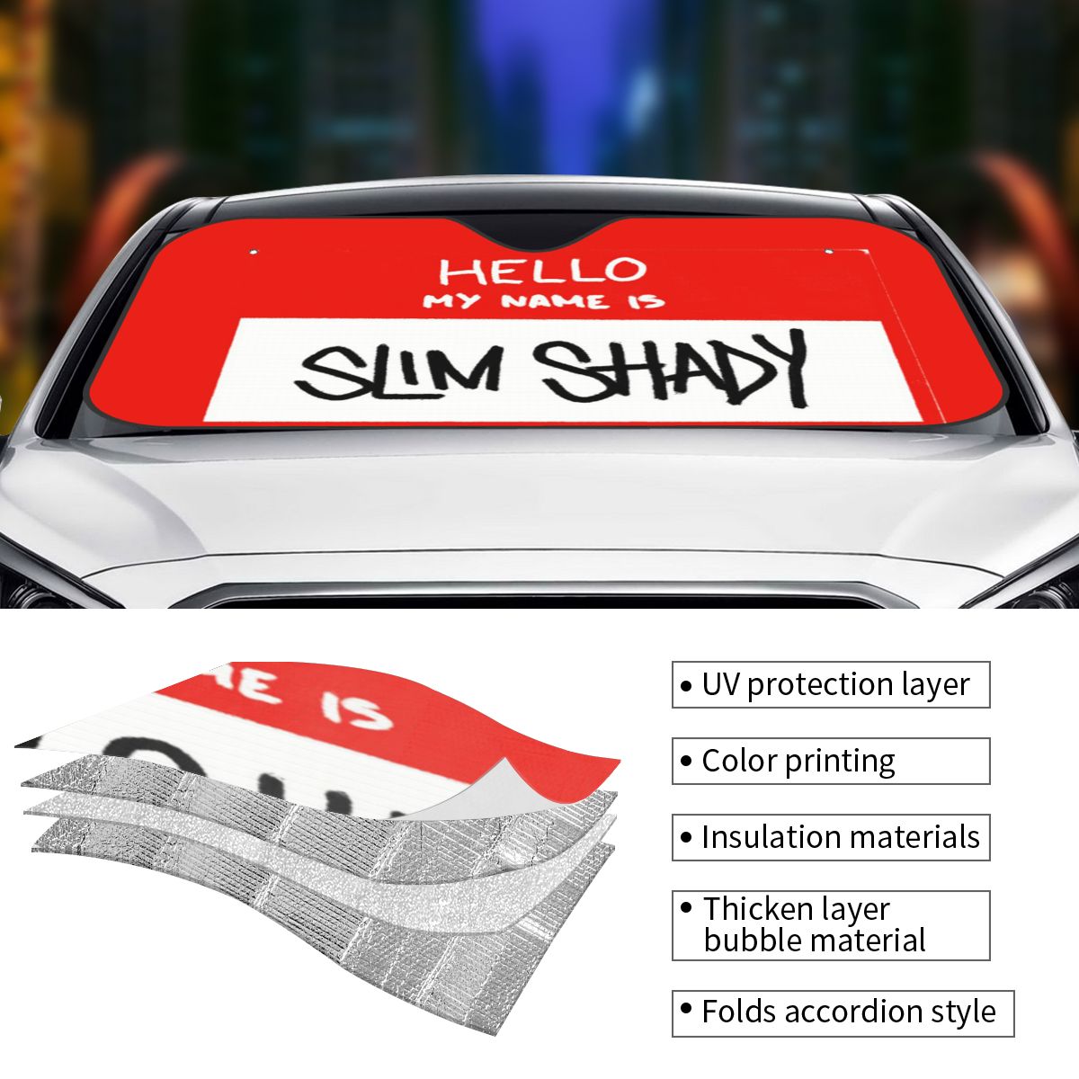 Hello My Name Is Slim Shady Em - Car Accessories Name 评论和价格