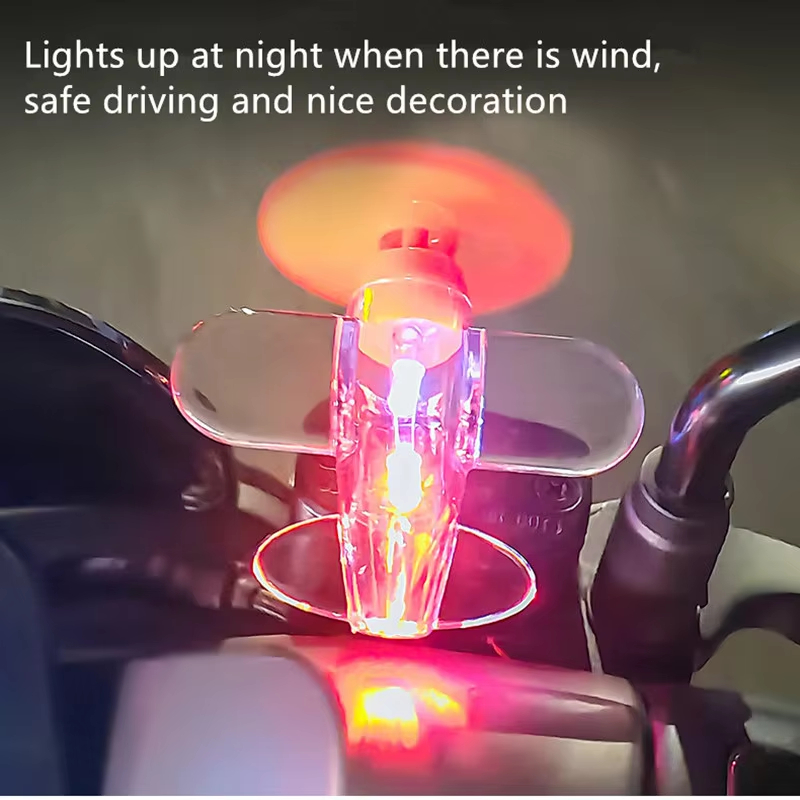 Wind Powered LED Airplane Orna - Car Accessories Light 评论和价格
